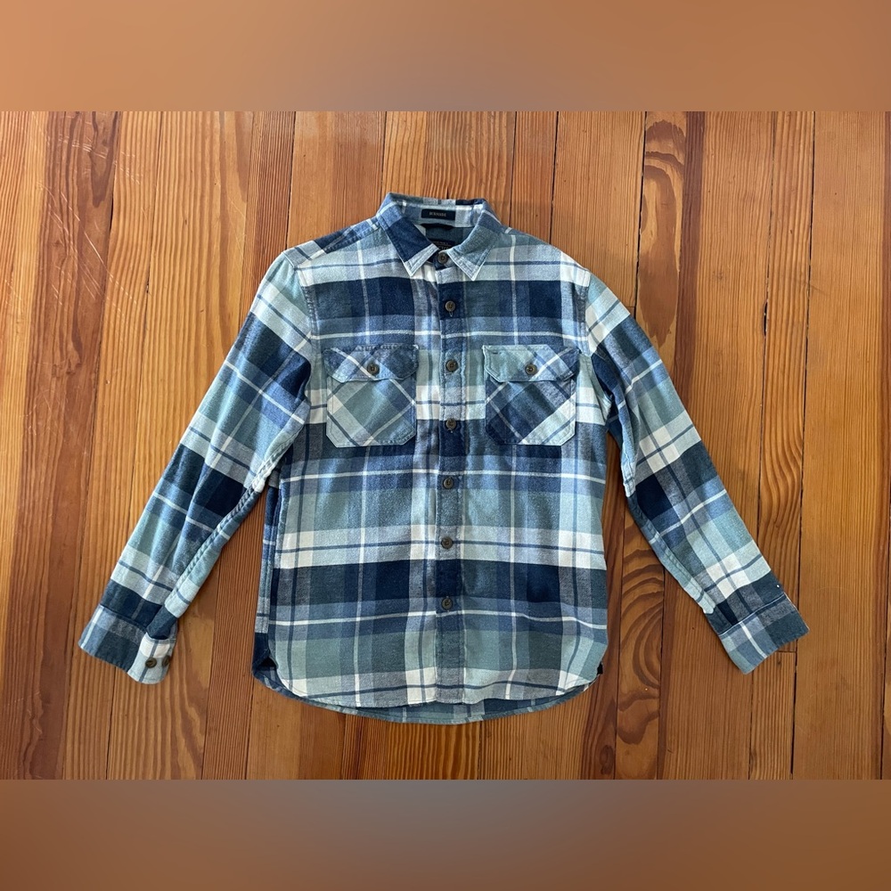 Pendleton, Men's Burnside Plaid Flannel Shirt, Blue / White, Small